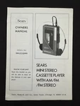 Vintage Sears Mini Stereo Cassette Player 564.21112450 Owner's Manual. Fixed Price $8.95.
