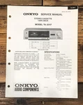 Onkyo TA-2017 Cassette Service Manual *original*. Fixed Price $14.97.