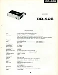 Vintage Sharp Service Manual Compact Cassette Recorder Model RD-406. Fixed Price $17.00.