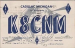 Vintage Amateur Ham Radio Qsl Postcard K8CNM Tom Pierson 1959 Cadillac Michigan. Fixed Price $9.65.