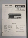 Sanyo Rd S21 Cassette Tape Deck Service Manual D-5302. Fixed Price $64.95.