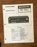 Sanyo Rd S29 Tape Cassette Deck Service Manual *original*. Fixed Price $11.98.