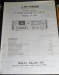 Mitsubishi DT-4550 Cassette Deck Service Manual Original. Fixed Price $49.99.