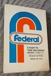 Vintage Solid State Portable Cassette Tape Recorder CR-7500 Federal Nos Bnib New. Fixed Price $39.99.