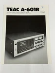 Teac A-601R A601 Cassette Deck Sales Brochure. Fixed Price $30.00.