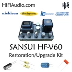 Sansui HF-V60 Amplifier Rebuild Restoration Capacitor Kit Fix Repair Instruction. Fixed Price $95.00.