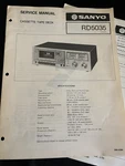 SEP/79 Sanyo Rd 5035 Cassette Tape Deck Service Manual. Fixed Price $17.95.