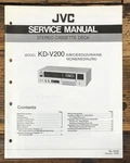 Jvc KD-V200 Cassette Service Manual *original*. Fixed Price $19.97.