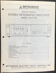 Mitsubishi DA-U105 Amplifier Service Manual Original. Fixed Price $29.99.