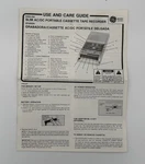 General Electric Slim Ac/dc Portable Cassette 3-5157A Original Instructions. Fixed Price $9.99.