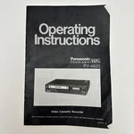 Vcr Panasonic PV-4820 Vhs Operating Instructions. Fixed Price $14.90.
