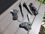 2 Vintage Sony F-50C Dynamic Microphone Imp 600 Ohms, Japan, & 16' Ext Cable. Fixed Price $15.00.