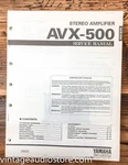 Yamaha AVX-500 Amplifier Service Manual *original*. Fixed Price $14.97.