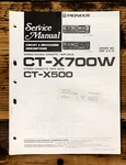 Pioneer CT-X500 CT-X700W Cassette Service Manual *original*. Fixed Price $19.97.