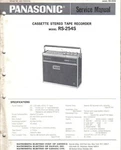 Panasonic Service Manual For RS-254S. Fixed Price $22.99.