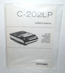Superscope C-202LP Cassette Recorder Original Owner's Manual, Excellent, Marantz. Fixed Price $14.99.