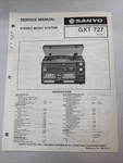 Vintage Sanyo Service Manual Model Number Gxt 727. Fixed Price $10.00.