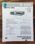 Sony TA-AX410 Amplifier Service Manual *original*. Fixed Price $14.97.