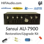 Sansui AU-7900 Rebuild Restoration Recap Upgrade Kit Repair Filter Capacitor. Fixed Price $185.00.