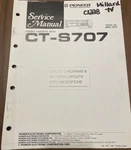 Pioneer CT-S707 Stereo Cassette Deck Original Service Repair Manual. Fixed Price $14.94.