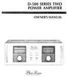 High Res Scans Of Owner's Manual Phase Linear D-500 Series Two Power Amplifier. Fixed Price $18.06.