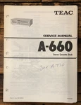 Teac A-660 Cassette Service Manual *original*. Fixed Price $19.97.