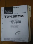 Pioneer TX-1320Z Service Manual Original Repair Book Stereo Digital Tuner Radio. Fixed Price $19.98.