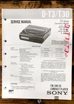 Sony D-T30 Cd Player / Discman Service Manual *original*. Fixed Price $19.97.