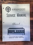 Kenwood Supreme 1 Amplifier Service Manual *original*. Fixed Price $99.97.