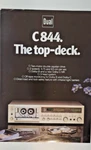 Dual C844 Cassette Sales Brochure One Page The Top-deck Germany. Fixed Price $23.00.
