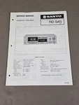 Sanyo Cassette Tape Deck Rd S45 Service Manual D-5732. Fixed Price $54.95.