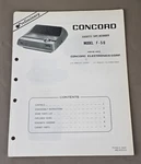 Concord Cassette Tape Recorder Model F-50 Service Data D-3683. Fixed Price $54.95.