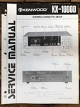 Kenwood KX-1000D Cassette Service Manual *original*. Fixed Price $19.97.