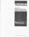 Technics RS-M234X Tape Deck Owners Instruction Manual Reprint. Fixed Price $22.24.