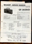 Sharp GF-3939 Radio / Boombox Service Manual *original*. Fixed Price $14.97.