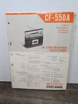 Sony CF-550A Am-fm Stereo Cassette Recorder Service Manual Vintage Repair. Fixed Price $17.99.