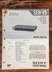Sony SEH-V5 Graphic Equalizer Service Manual *original*. Fixed Price $14.97.