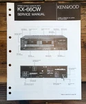 Kenwood KX-66CW Cassette Service Manual *original*. Fixed Price $19.97.