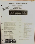 Onkyo TA-W200 Cassette Deck Original Service Repair Manual. Fixed Price $19.94.