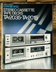 Onkyo TA-2015 TA-2035 Cassette Pg Dealer Brochure *original*. Fixed Price $14.97.