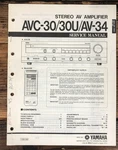 Yamaha AVC-30 AV-34 AV-30U Amplifier Owners / User Manual *original*. Fixed Price $19.97.