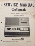 Wollensak 4300 Cassette Tape Recorder Service Manual. Fixed Price $25.00.