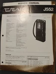 Craig J552 Micro Cassette Service Manual Original. Fixed Price $29.99.
