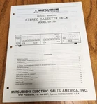 Mitsubishi DT-76 Cassette Deck Service Manual Original. Fixed Price $10.15.