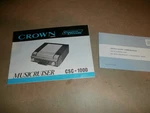 Vintage Brochure Crown Car Boat Musicruiser Compact Cassette Player CSC-1000. Fixed Price $24.99.