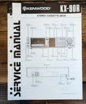 Kenwood KX-90R Cassette Service Manual *original*. Fixed Price $19.97.