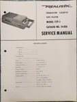 Realistic/radio Shack Model 14-856 CTP-1 Cassette Tape Deck Service Manual. Fixed Price $25.00.