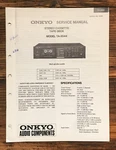 Onkyo TA-2044 Cassette Service Manual *original*. Fixed Price $14.97.