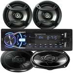 Pioneer 6X9" & 6.5" 4 Speakers + 200W Digital Receiver Bluetooth /usb/fm MP3. Fixed Price $159.99.