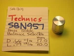 Technics SBN-957 Bass Treble Balance Selector Knob SA-301 Stereo Receiver. Fixed Price $9.32.